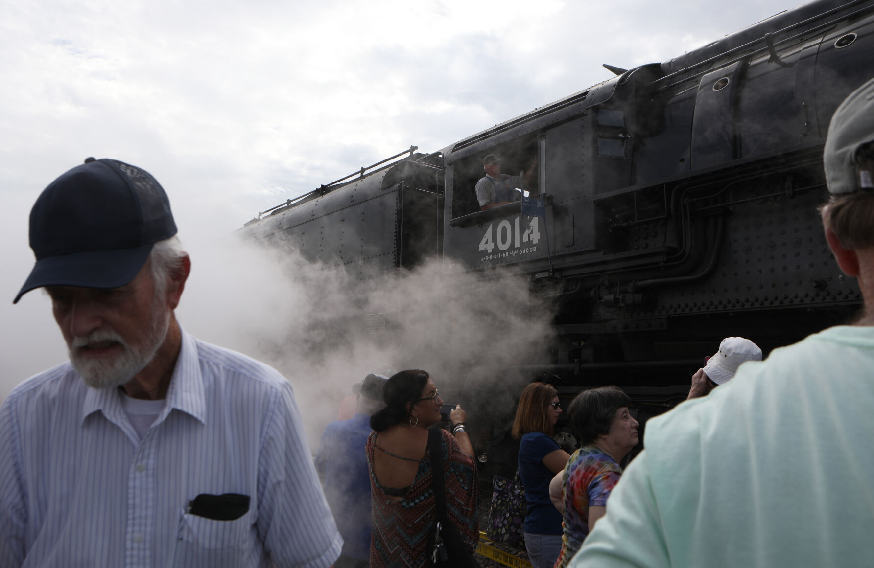 People gather near No. 4014